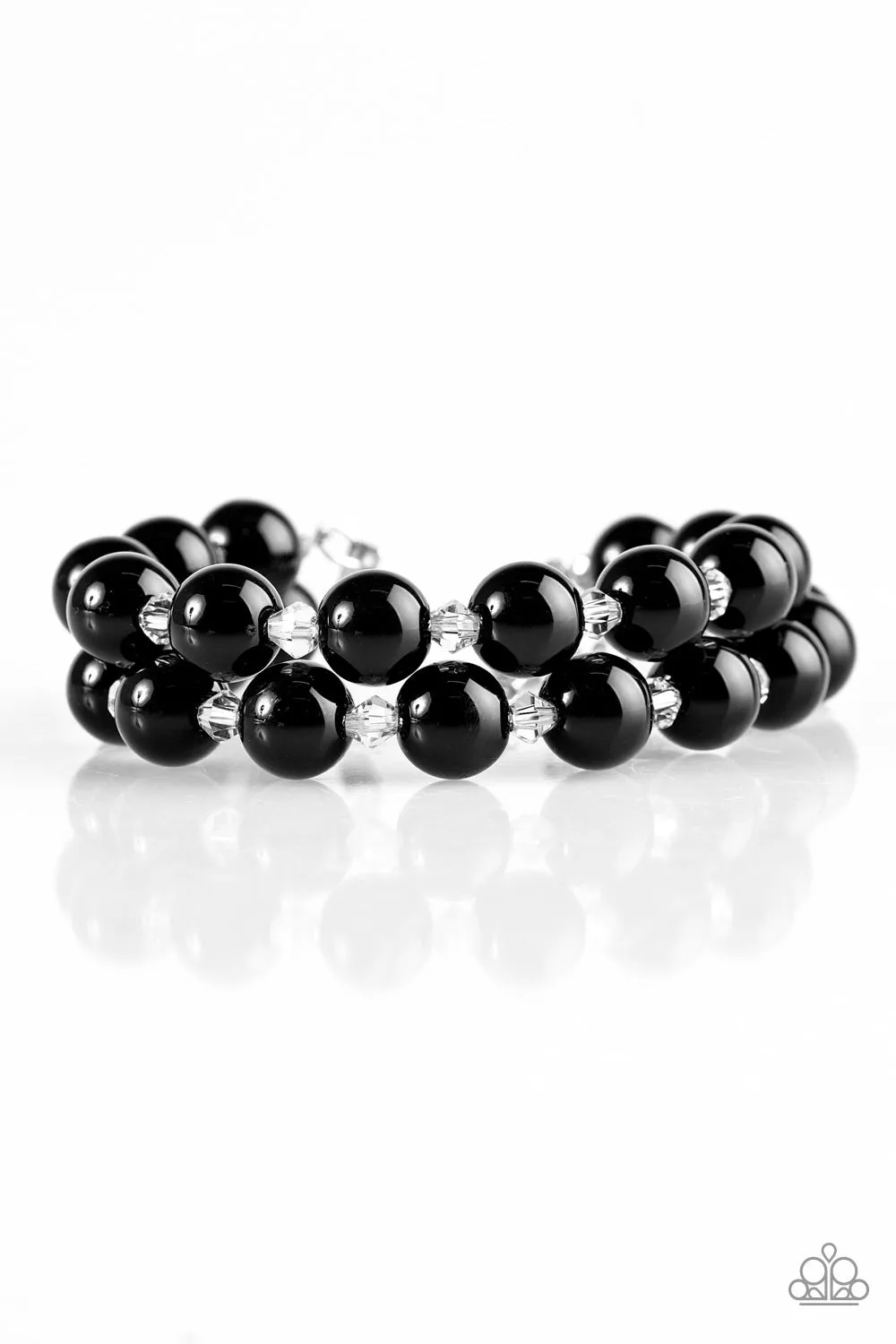 Paparazzi Accessories - Black Ballroom and Board Bracelet