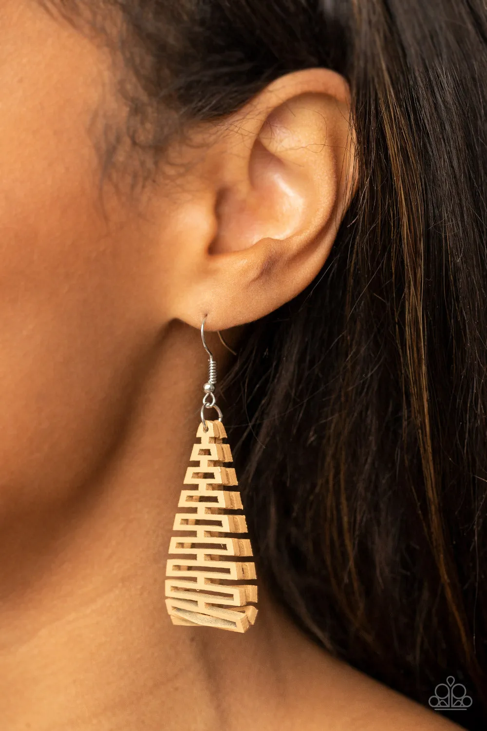 Paparazzi Accessories - Urban Delirium - Brown Earrings