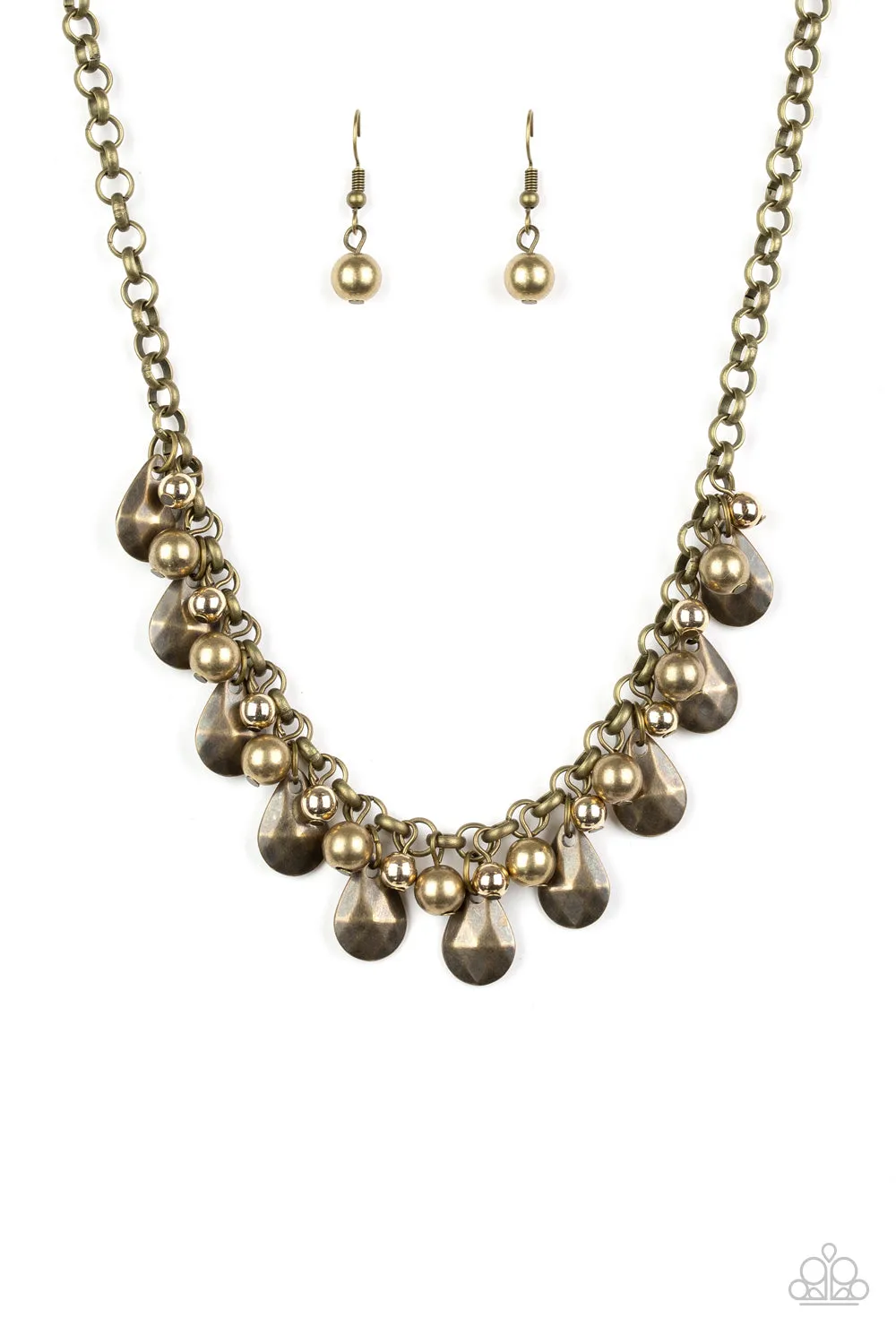 Paparazzi Stage Stunner Brass Bead Necklace