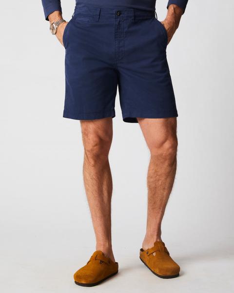 Pima Cotton Chino Shorts - Dress Blues