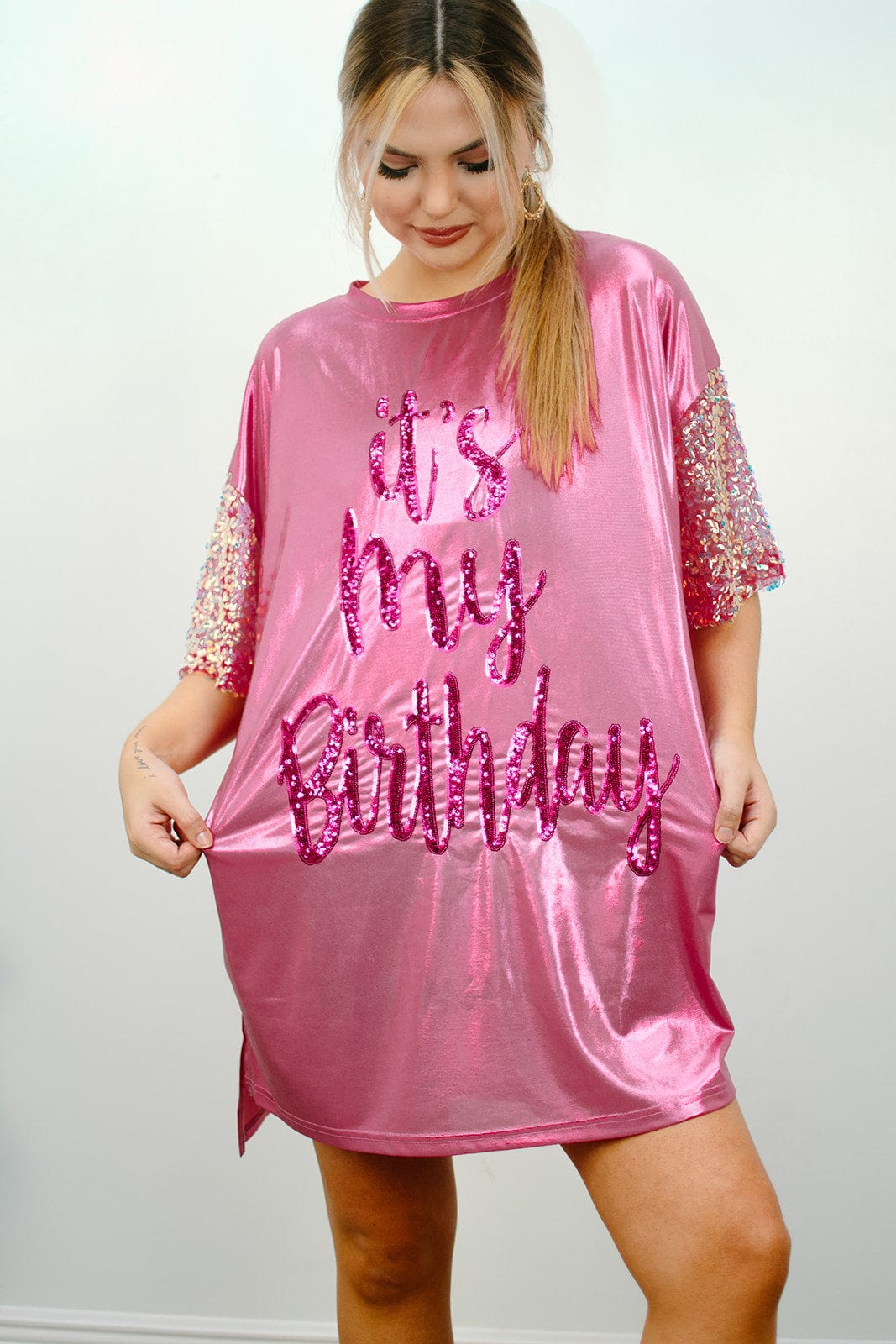 Pink Sequin Dress - Birthday