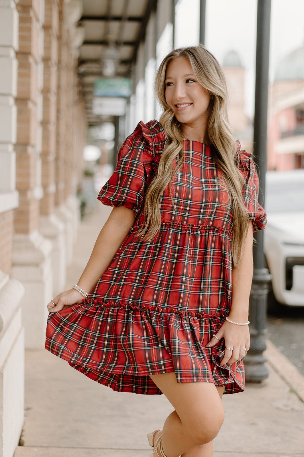 Red Plaid Babydoll Dress - Result: Tartan Babydoll Dress in Red Plaid