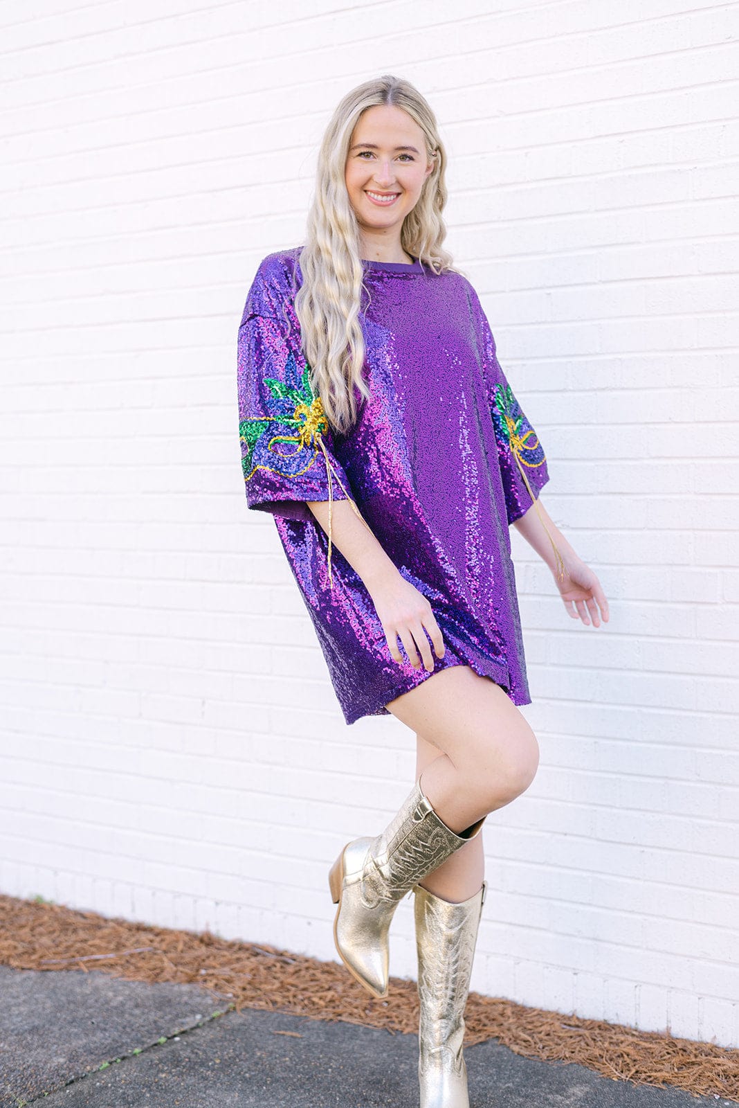 Results: Purple Sequin Dress for Mardi Gras Mask