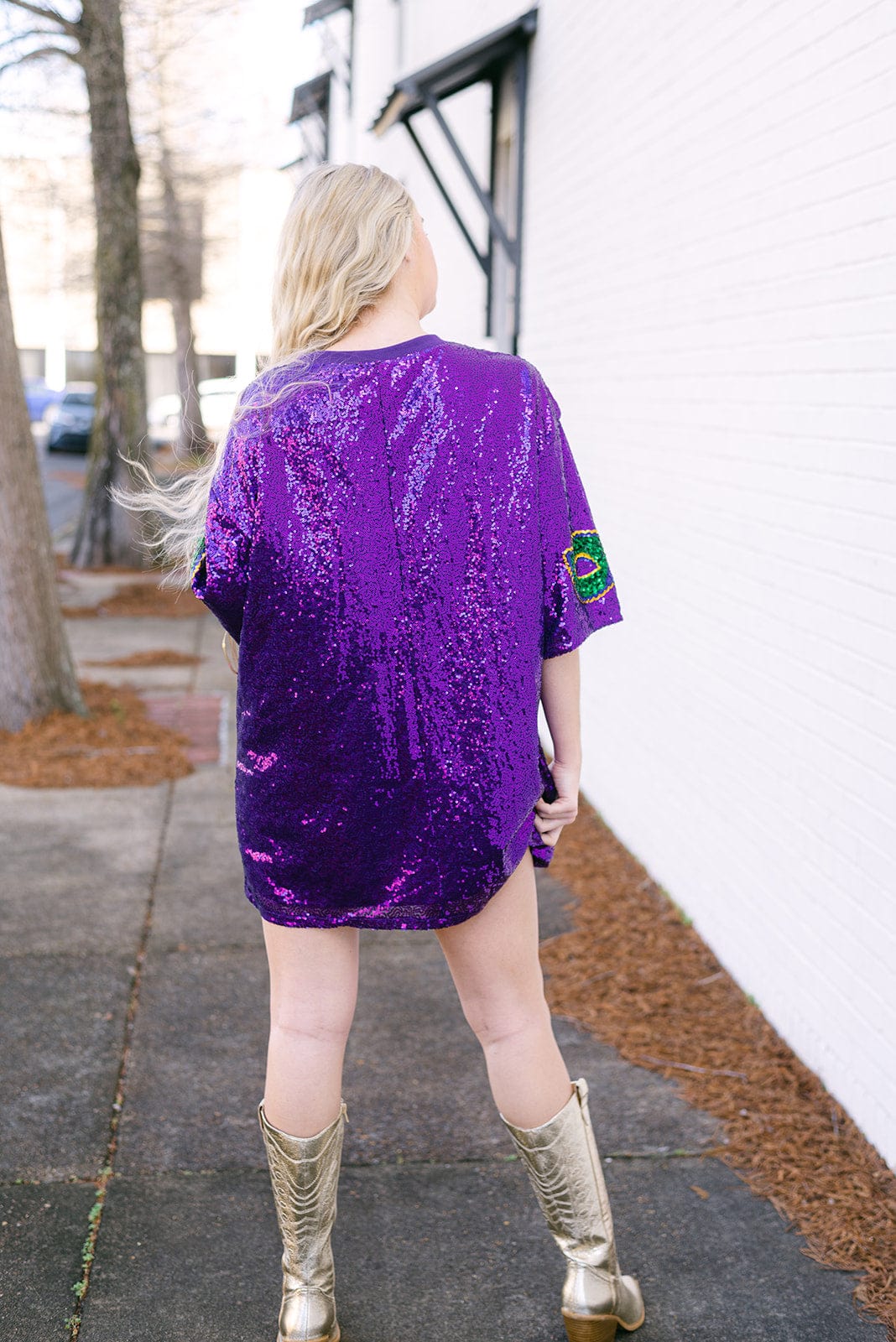 Results: Purple Sequin Dress for Mardi Gras Mask