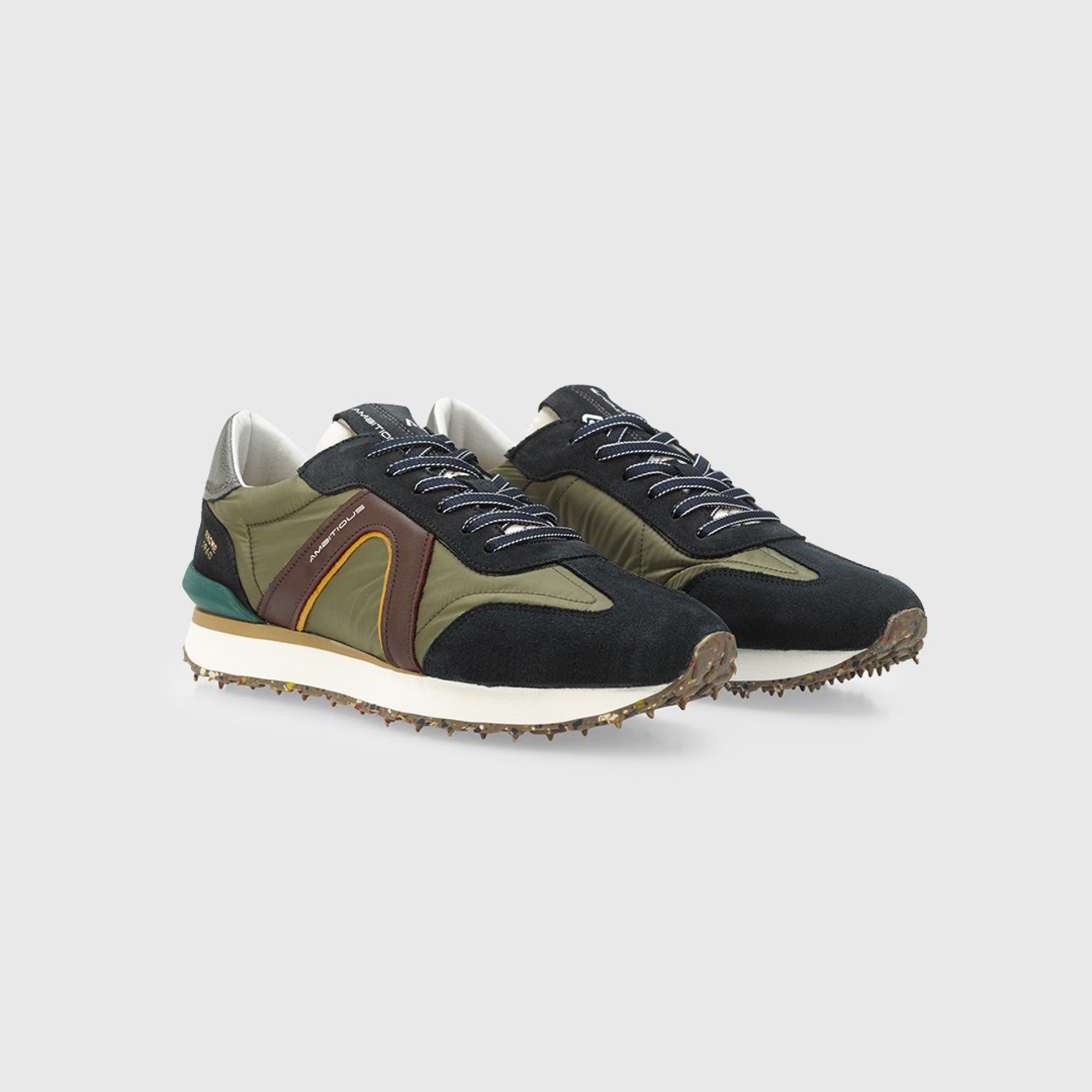 Rhome Retro Runner Mens Sneaker - Navy Khaki