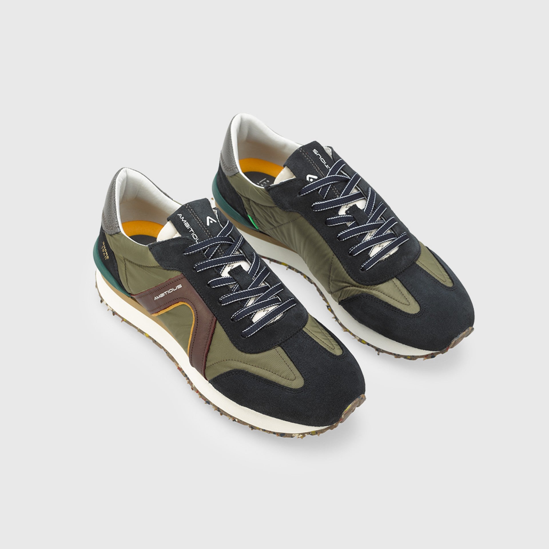 Rhome Retro Runner Mens Sneaker - Navy Khaki