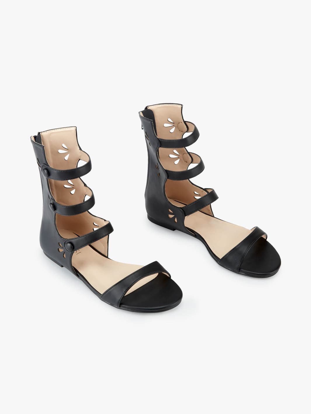 Roman Gladiator Sandals with Buttons