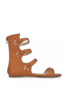 Roman Gladiator Sandals with Buttons