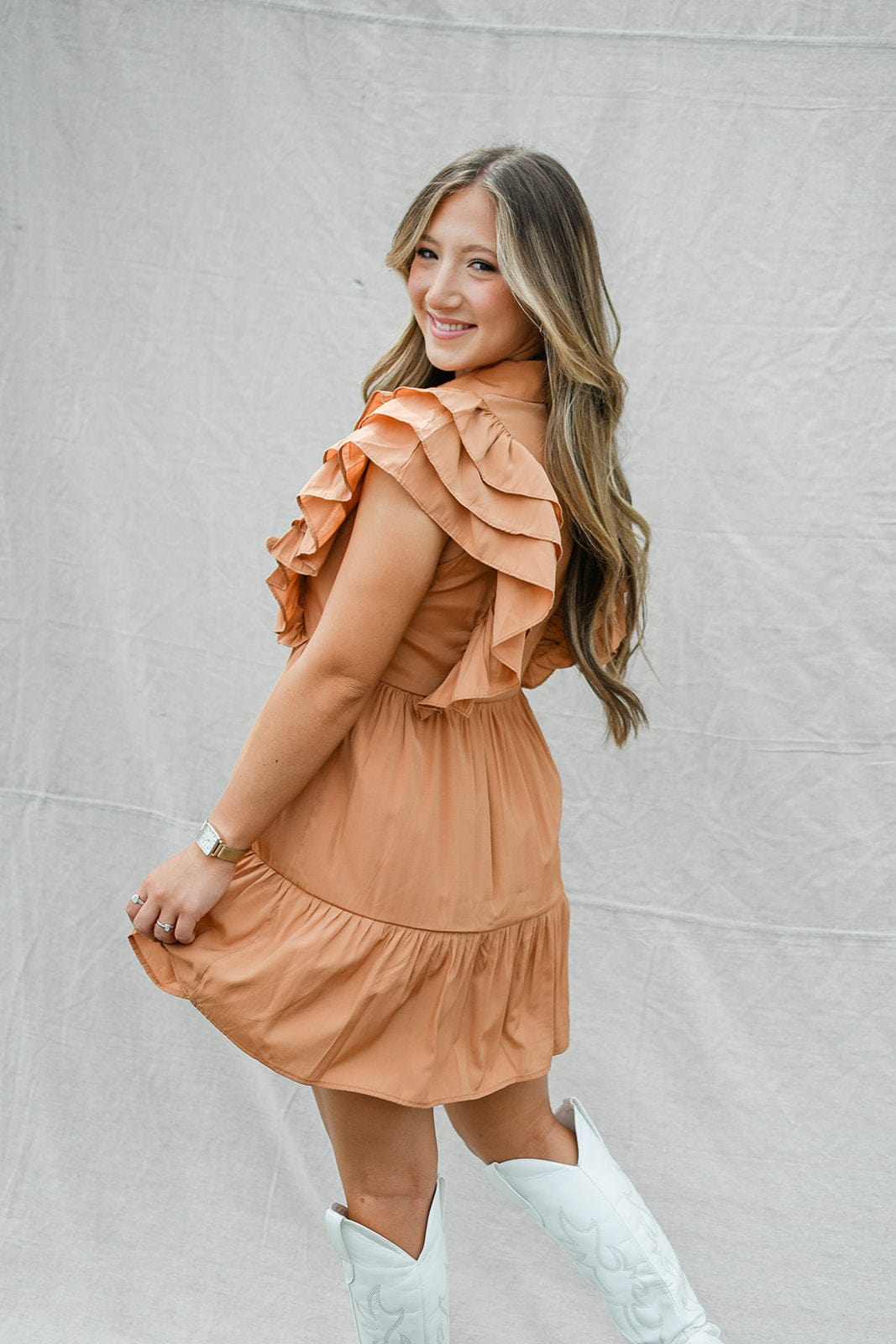 Rust Babydoll Dress