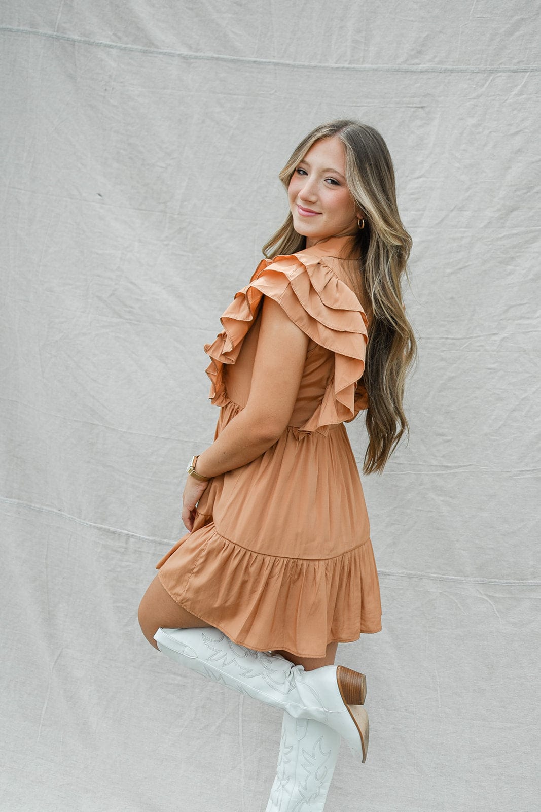 Rust Babydoll Dress