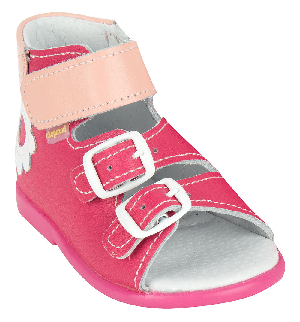 Sandals 15-104-9 - Genuine Leather, High Sole - Boys and Girls