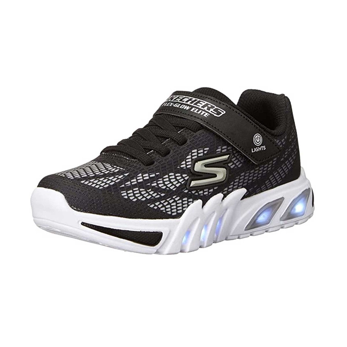 Skechers Toddler's Flex-Glow Elite Black/Silver: Kids' Shoe