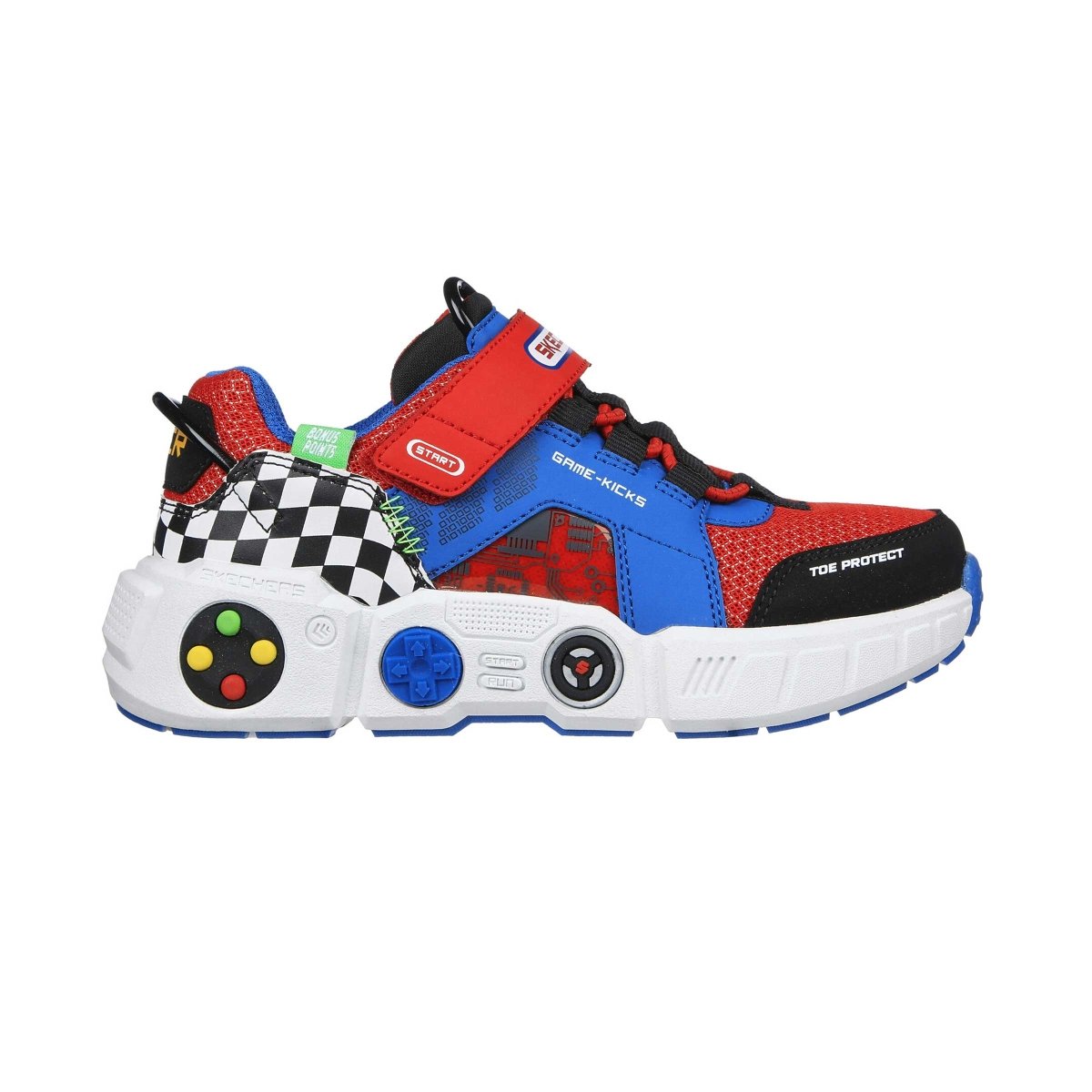 Sketchers PS Gametronix Game Kicks White Blue Red