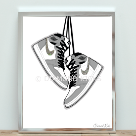 Sneaker Wall Art - AJ1 Grey Limited Edition