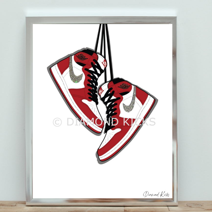 Sneaker Wall Art - AJ1 Red (Limited Edition) | Shop Now