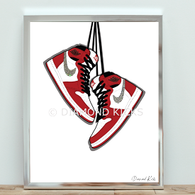 Sneaker Wall Art - AJ1 Red (Limited Edition) | Shop Now