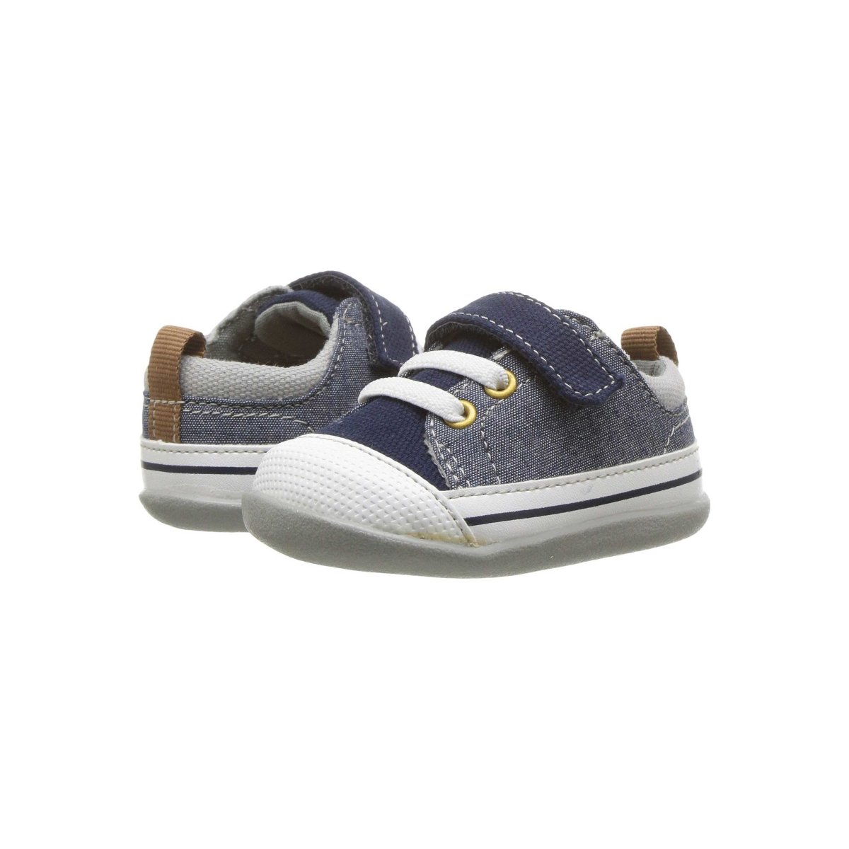 Stevie Blue Denim Shoes for Toddlers by See Kai Run