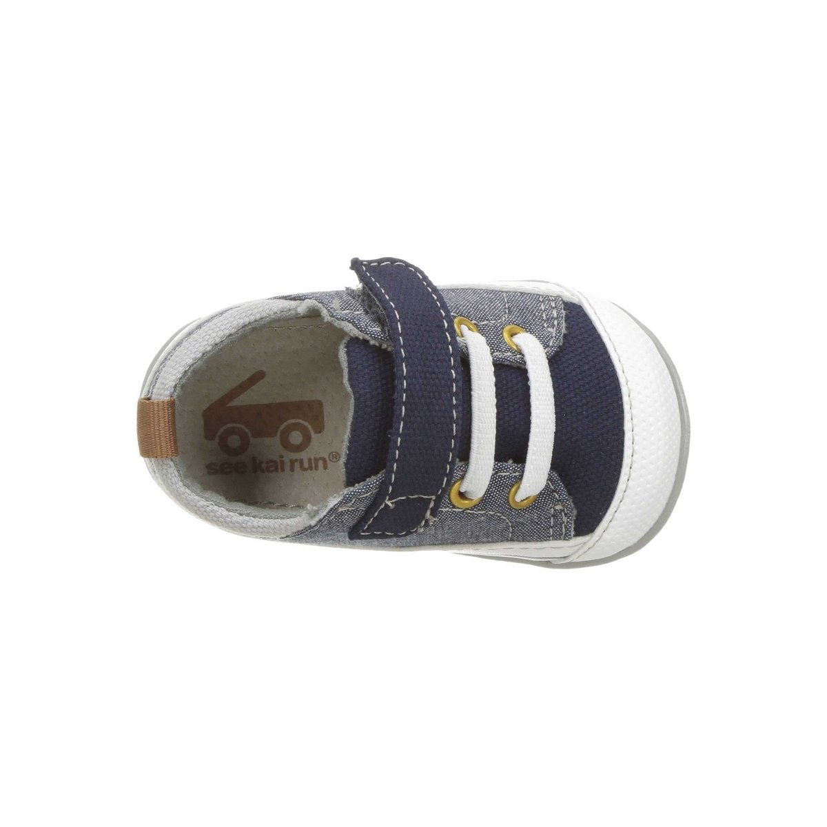 Stevie Blue Denim Shoes for Toddlers by See Kai Run