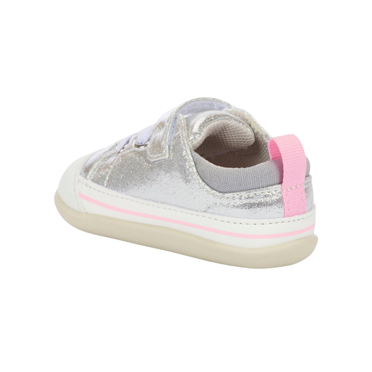 Stylish Toddler Stevie Shoes in Silver Shimmer - Sizes 3.5-5