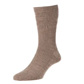 Taupe Wool Diabetic Socks