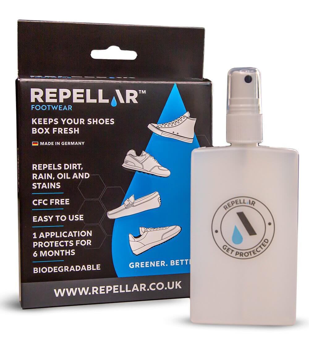 Trainers Protection Spray - Repellar™ offers unmatched safeguarding against damage