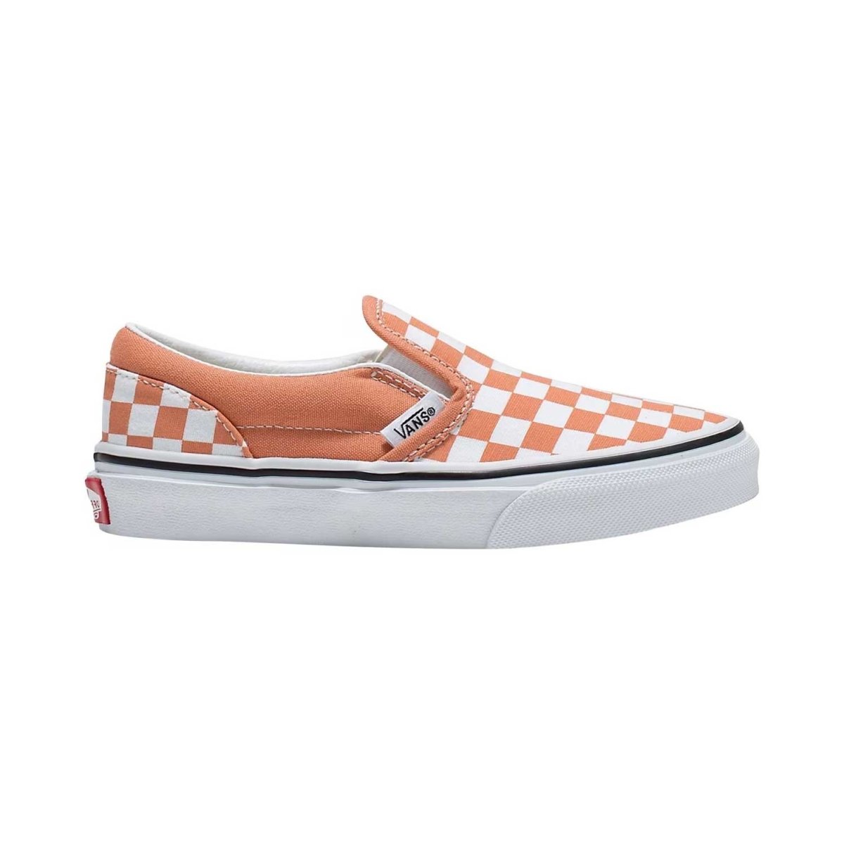 Vans PS Slip On Sun Baked/White Checkerboard for preschoolers.