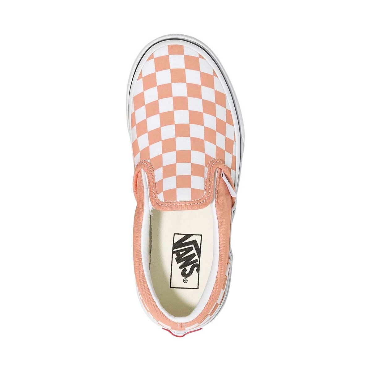 Vans PS Slip On Sun Baked/White Checkerboard for preschoolers.