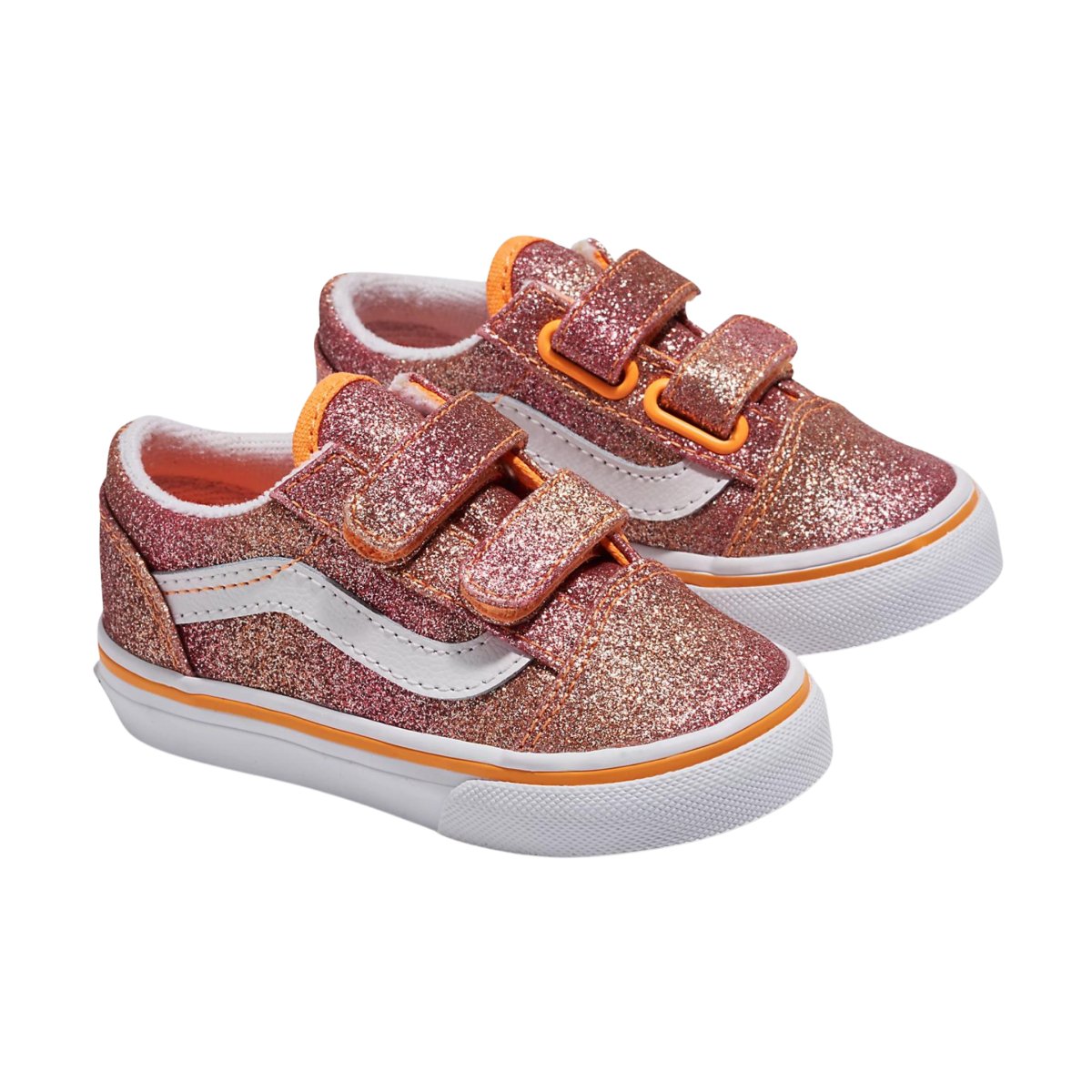 Vans Toddler Old Skool Sunrise Glitter Multi True White.