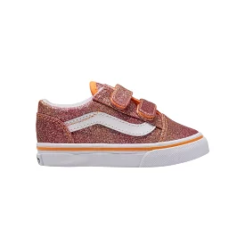 Vans Toddler Old Skool Sunrise Glitter Multi True White.