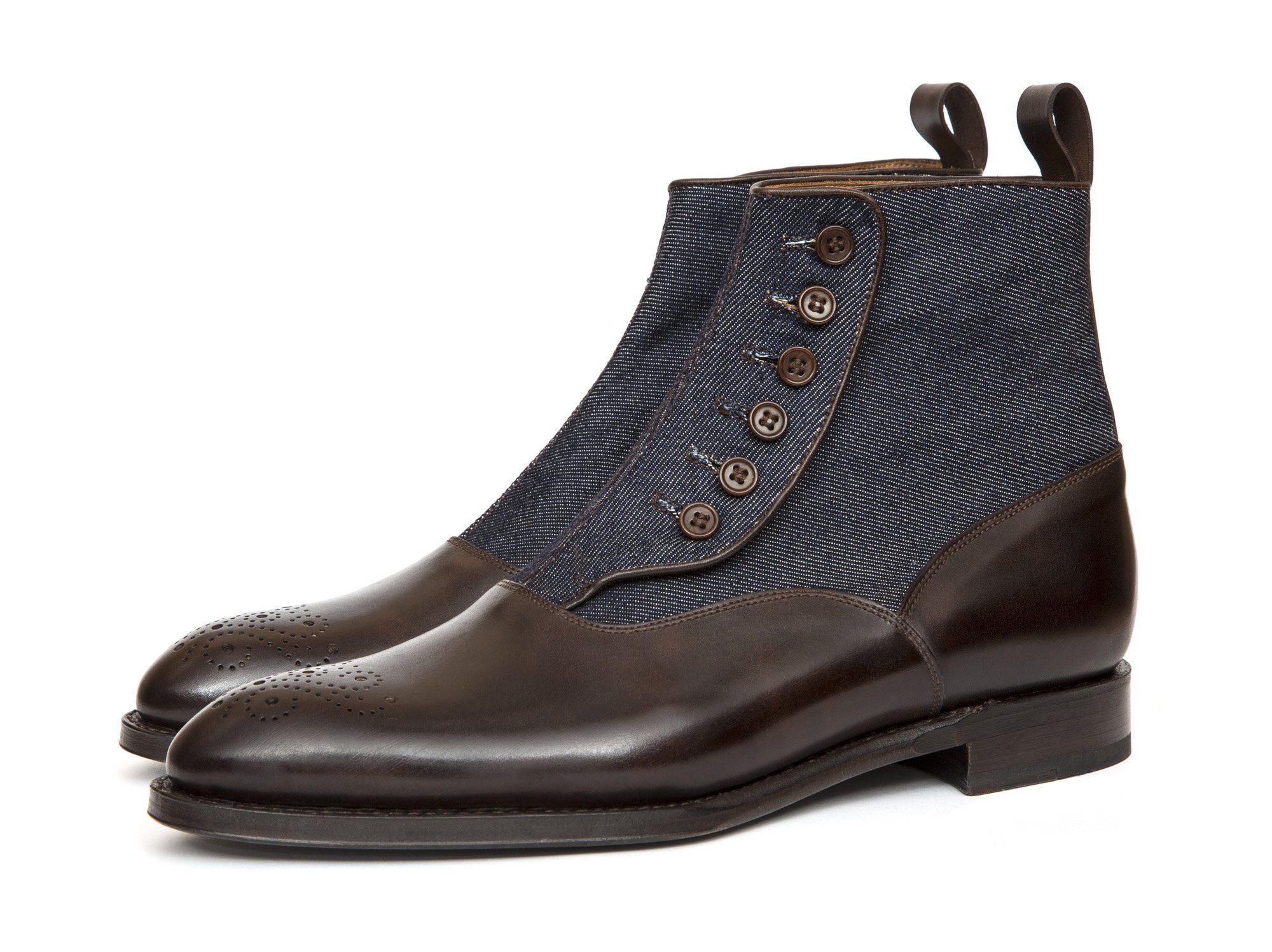 Westlake MTO Dark Brown Museum Calf Denim NGT Last Single Leather Sole