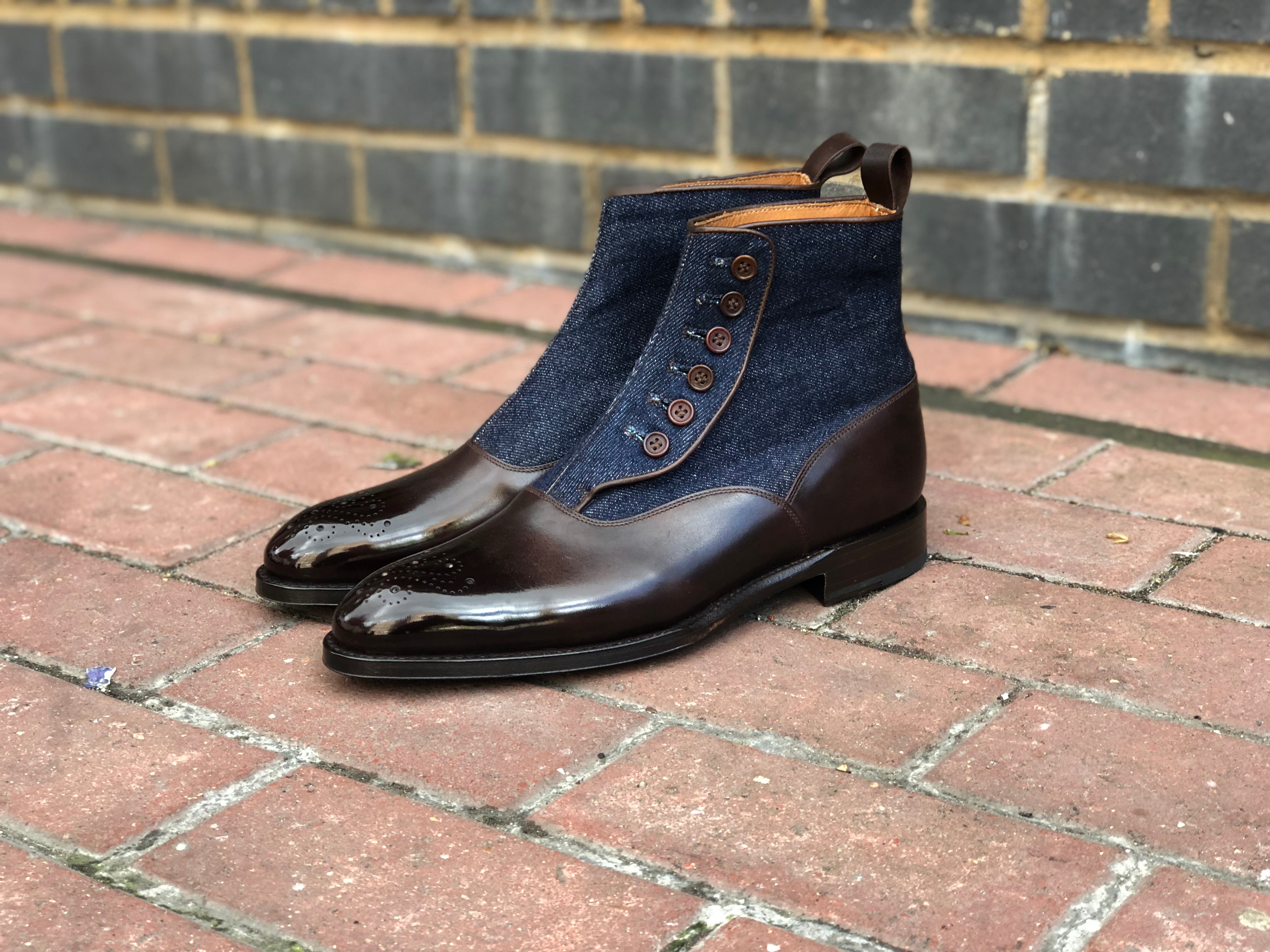 Westlake MTO Dark Brown Museum Calf Denim NGT Last Single Leather Sole