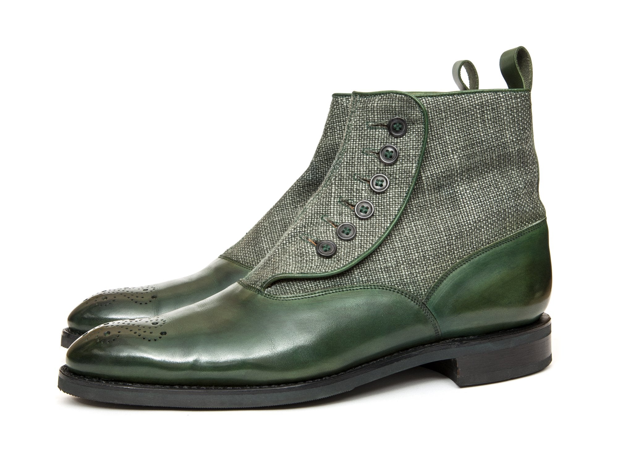 Westlake MTO Forest Green Calf Military Canvas NGT Last City Rubber Sole - Buy Online Now