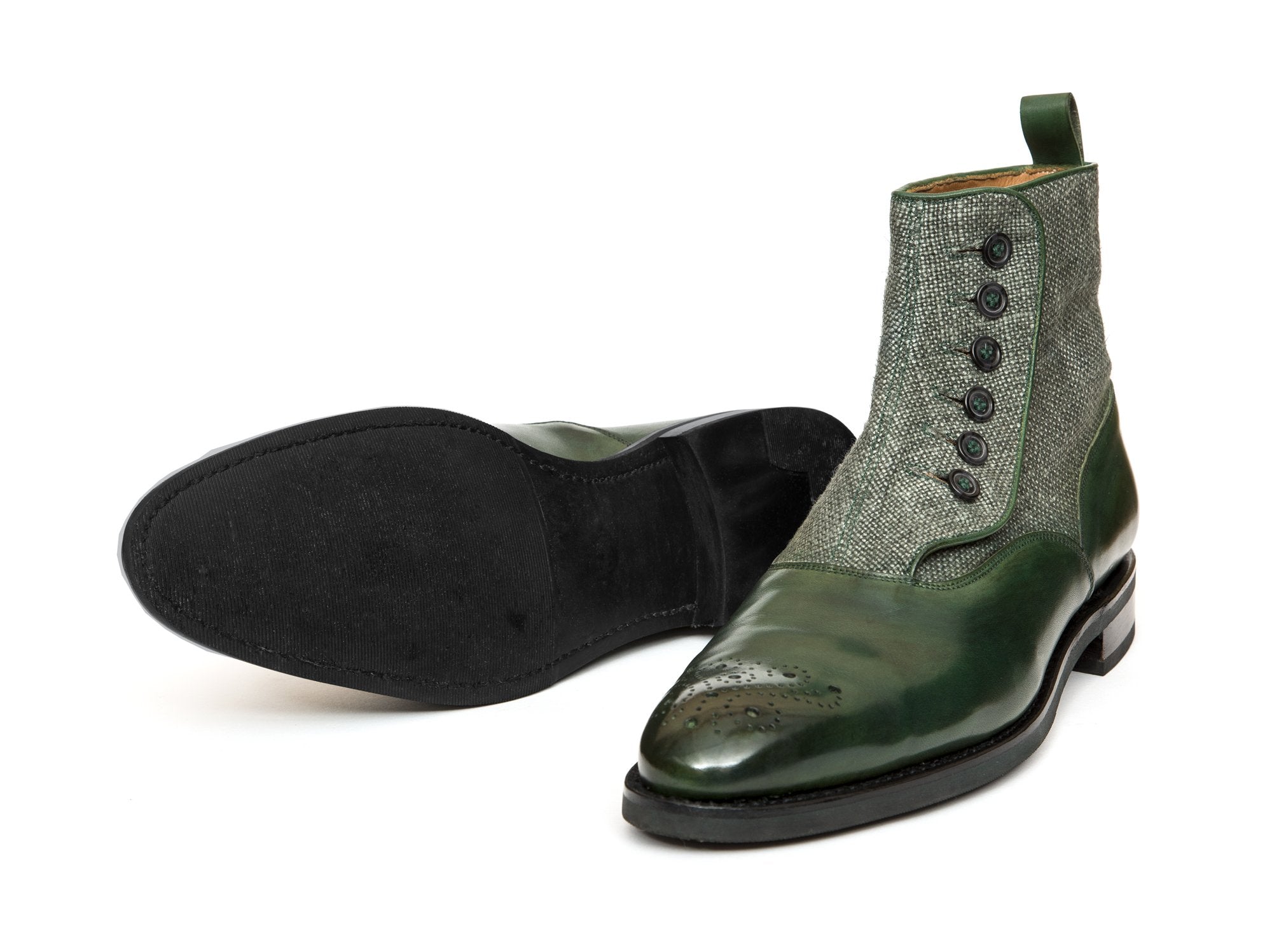 Westlake MTO Forest Green Calf Military Canvas NGT Last City Rubber Sole - Buy Online Now