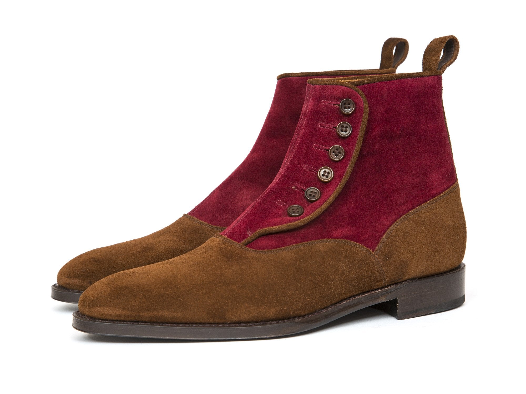 Westlake MTO Snuff Suede Burgundy Suede LPB Last Single Leather Sole Shoes