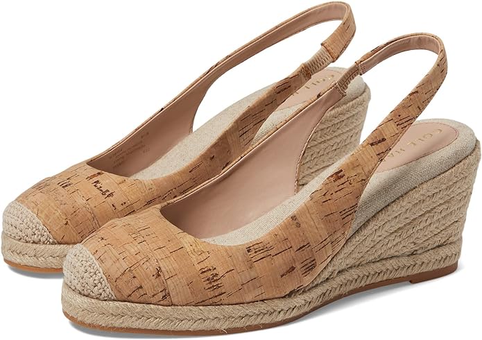 White Cork Wedge Heeled Sandals - Cole Haan