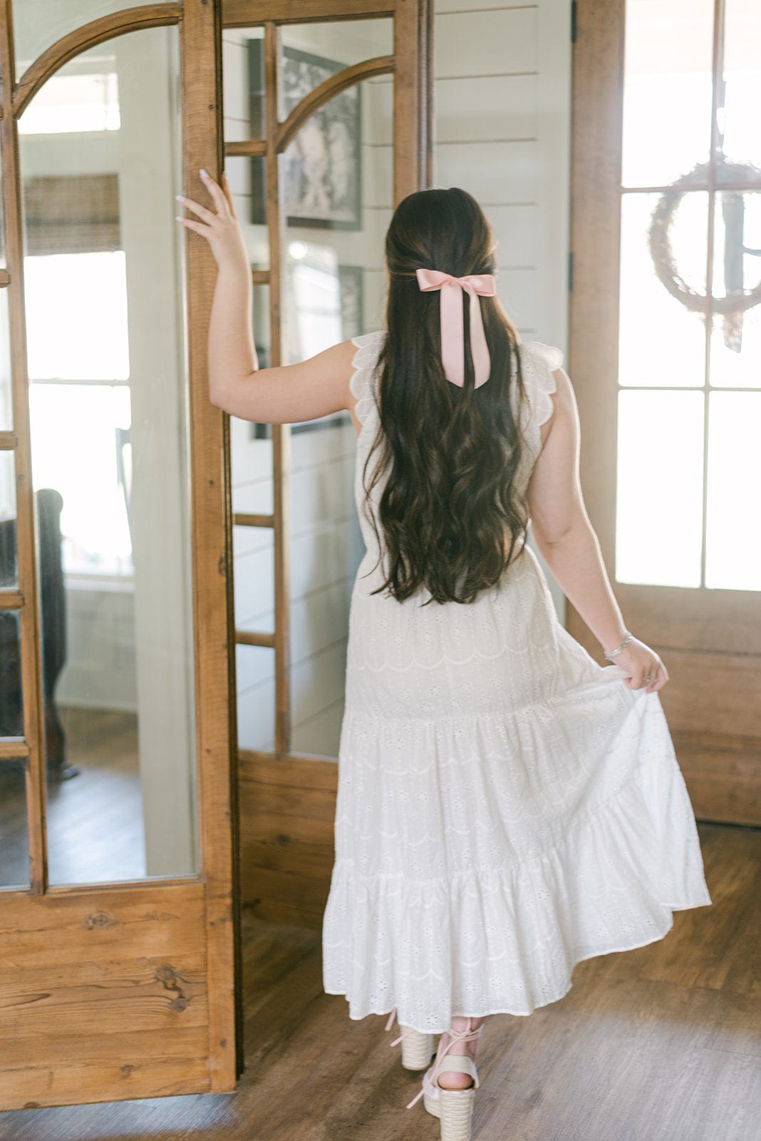 White Eyelet Lace Dress