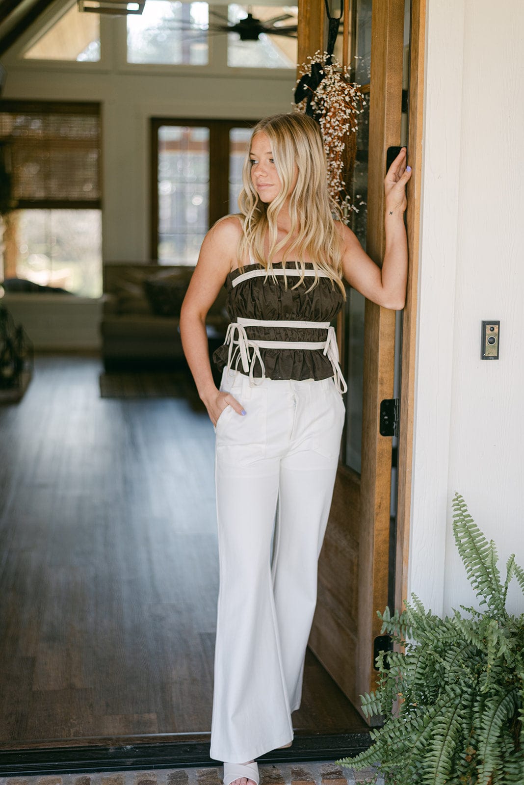 White Flare Pants