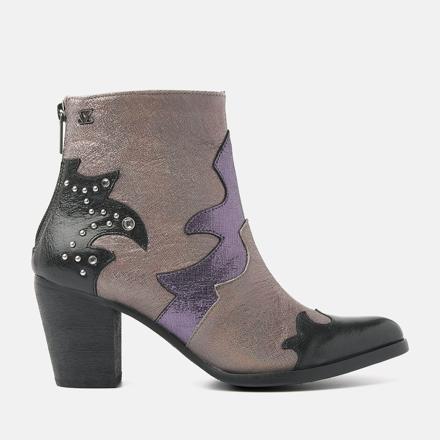 women's ankle boots 85.609 purple multi