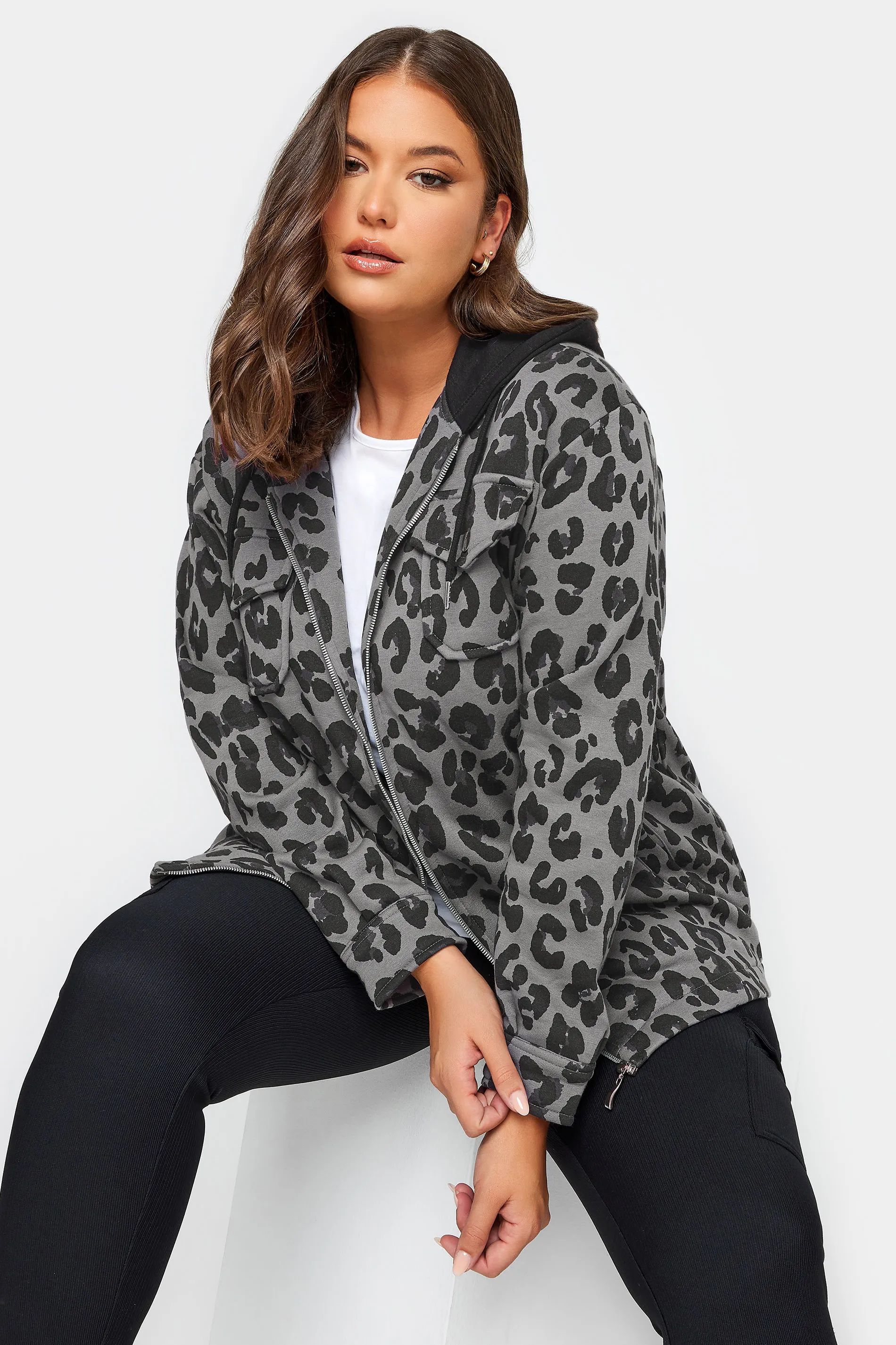 YOURS Curve Leopard Print Hooded Shacket - Now available for purchase!