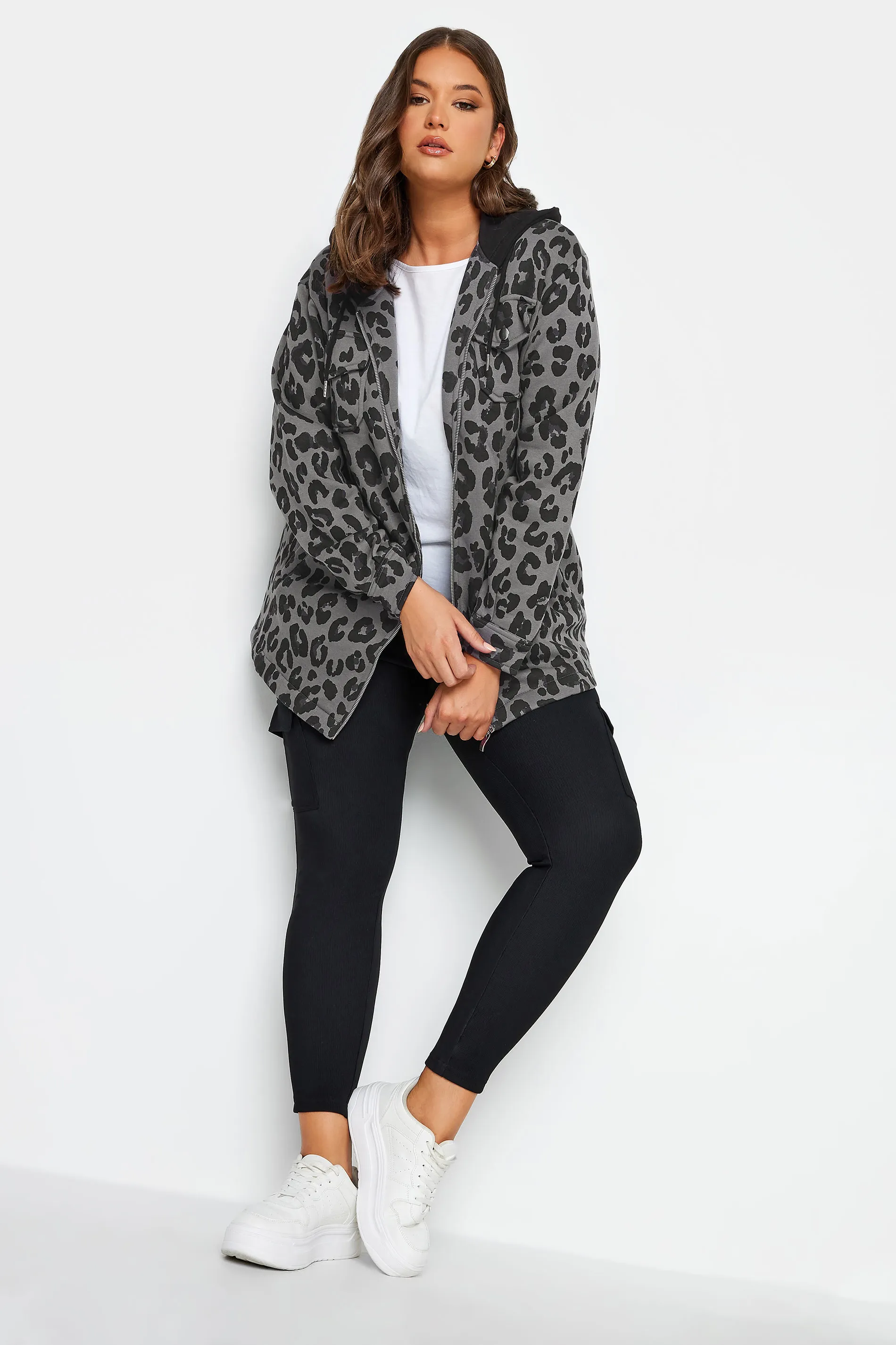 YOURS Curve Leopard Print Hooded Shacket - Now available for purchase!